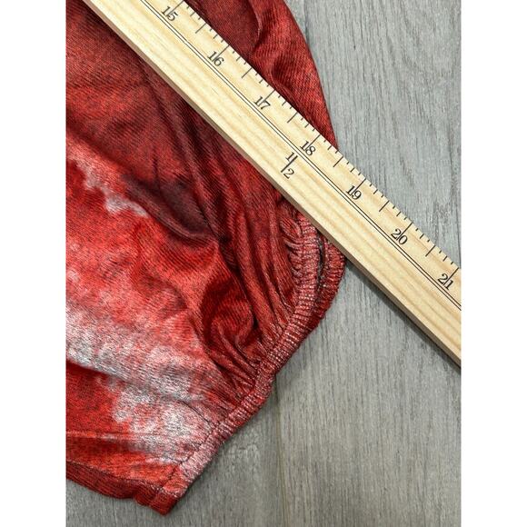One World Womens Red Tie Dye Long Sleeve Tunic Top With Matching Scarf Size 2X - Picture 16 of 16